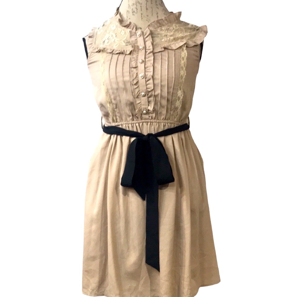 Monteau👗Vintage Style Ruffle Lace Dress Size  S